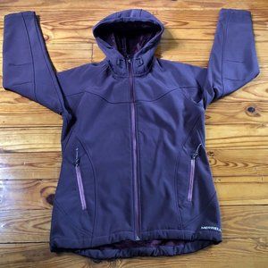 Merrell Aeroblock Women’s XS Maroon Sport/Casual Hooded Jacket RN 119414- Lined.